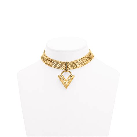 louis vuitton silk choker|Products by Louis Vuitton: Essential V Guilloché Choker.